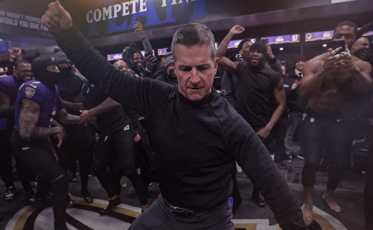 Ravens' Coach John Harbaugh Busts Out His Dance Moves After Big Win Over Texans